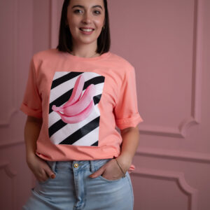 T-shirt Spring morelowy banan