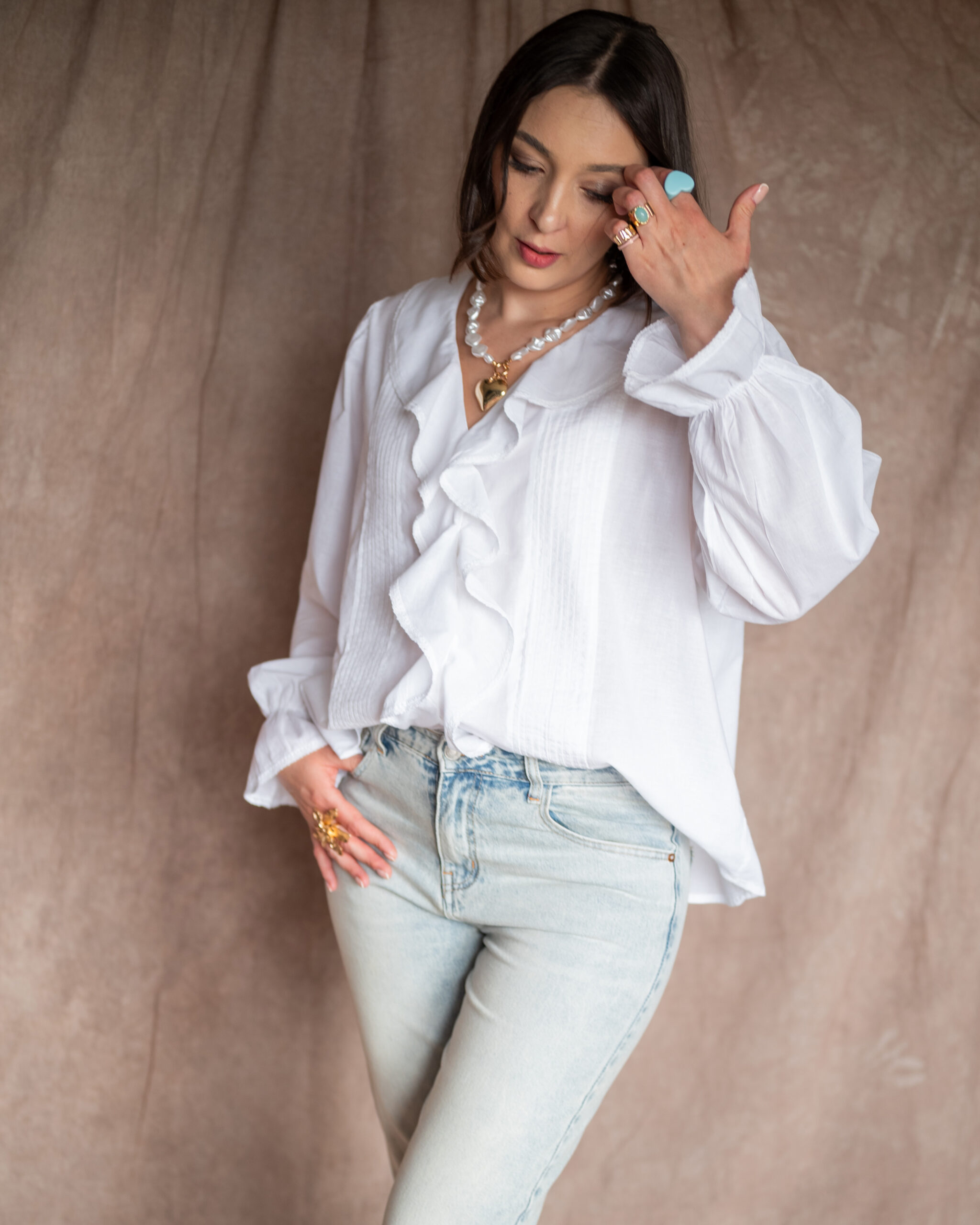 Koszula Megi biała - obrazek 2