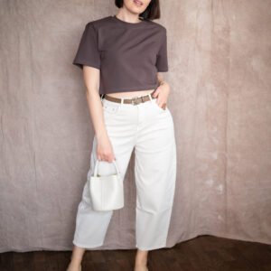 Jeansy Balloon kremowe