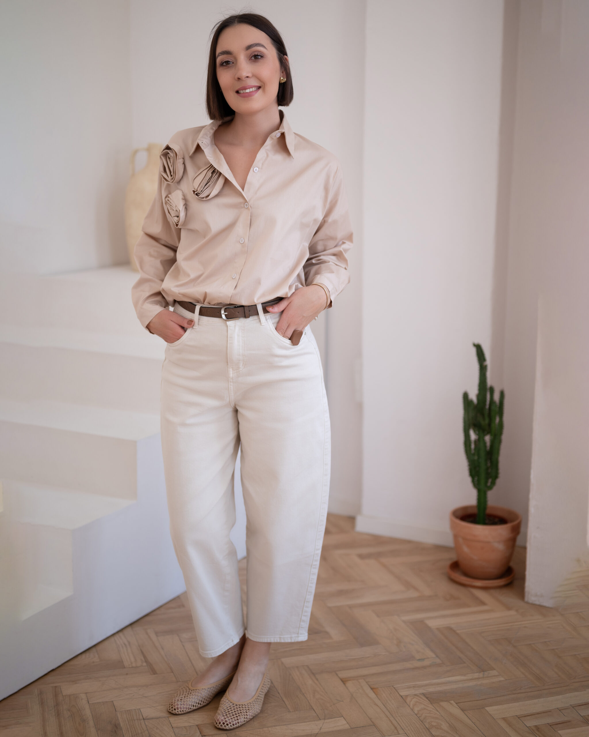 Koszula Rose beżowa - obrazek 2