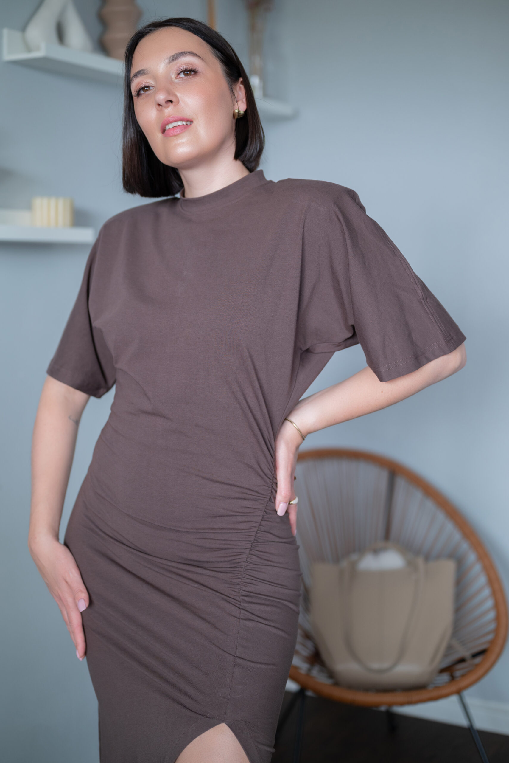 Sukienka Gabriele czekoladowa - obrazek 5