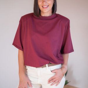 T-shirt Samanta Bordowy