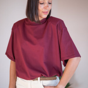 T-shirt Samanta Bordowy