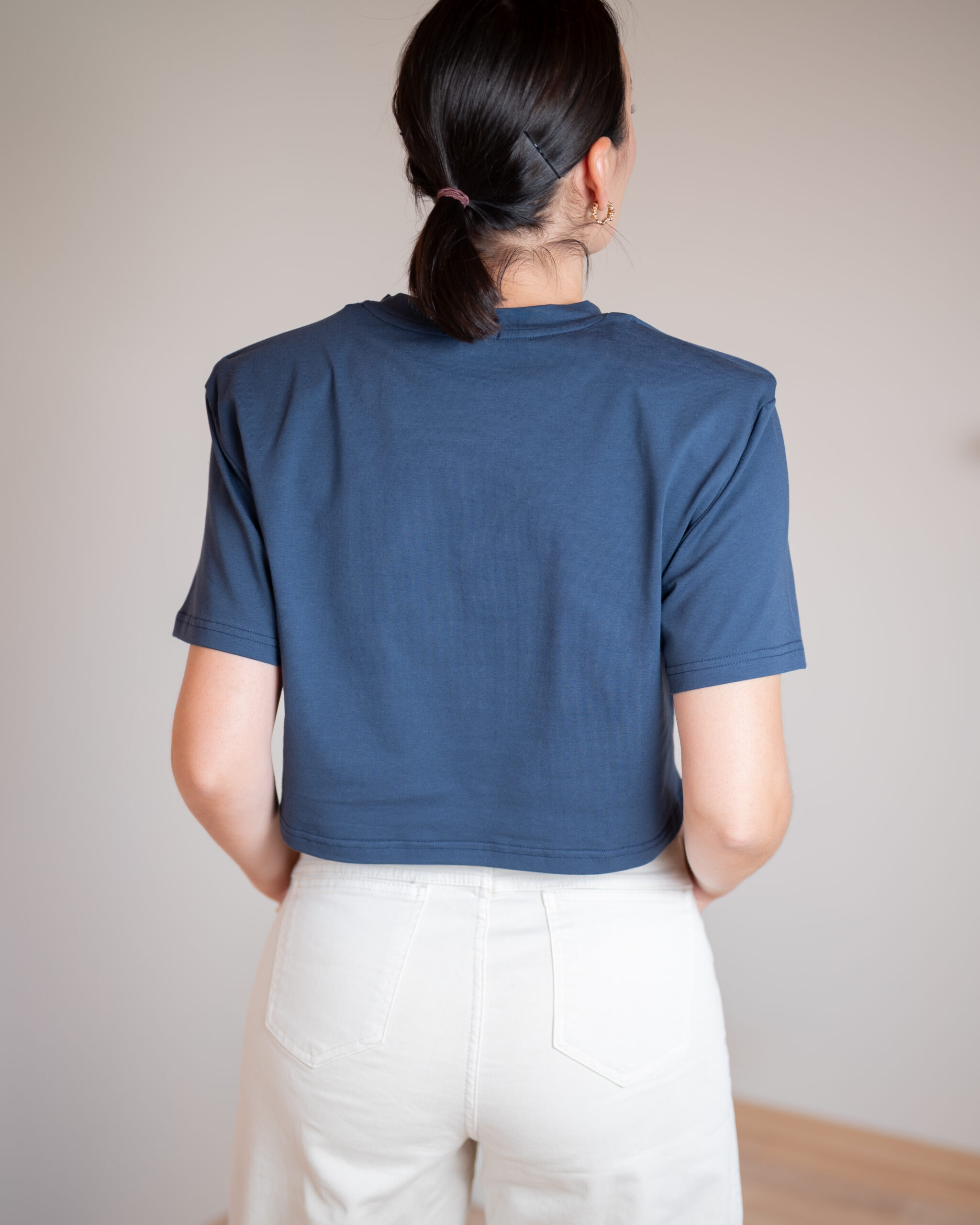 T-shirt Samanta Cropp Granatowy - obrazek 5