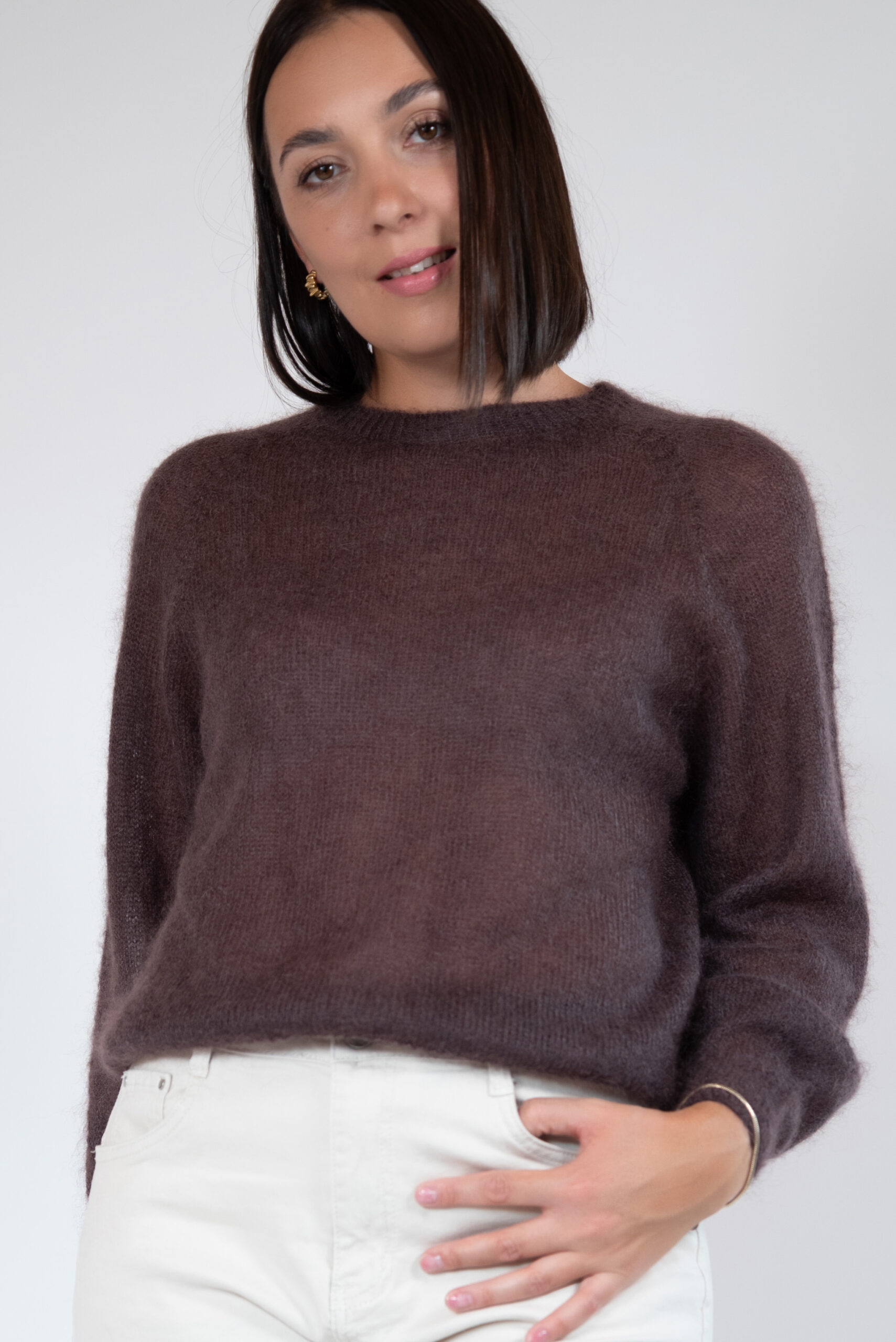 Sweter BELLY czekoladowy - obrazek 5