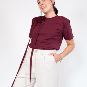 T-shirt ROSA bordowy