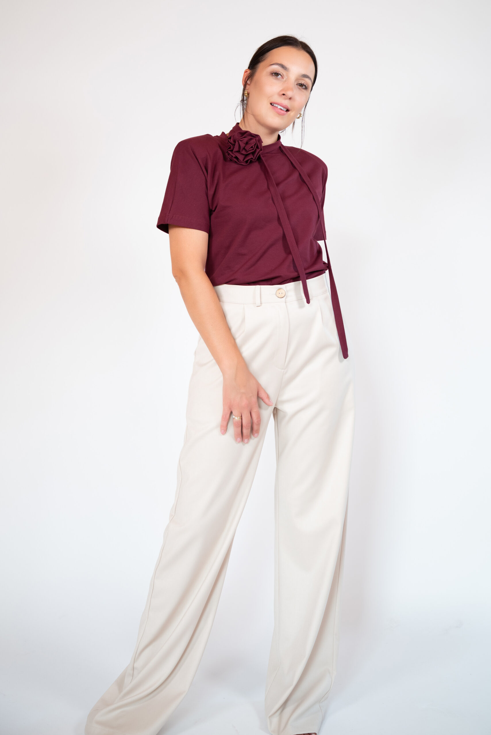 T-shirt ROSA bordowy - obrazek 3