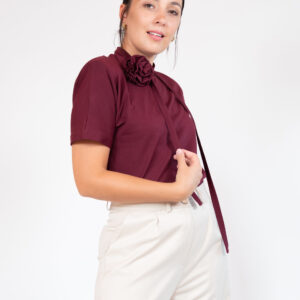 T-shirt ROSA bordowy