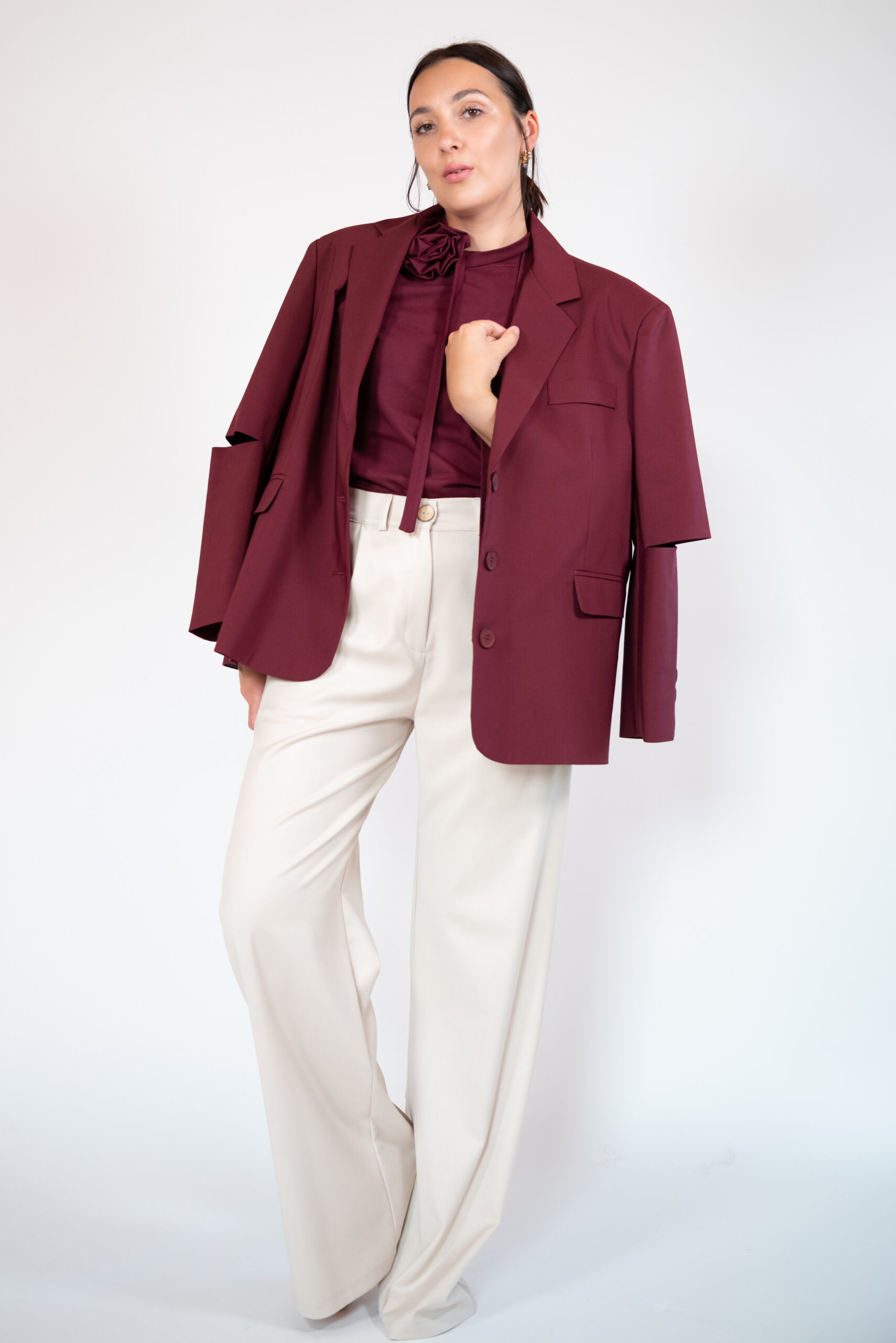 Marynarka LISA bordowa - obrazek 3