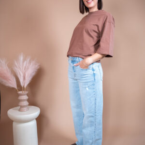 T-shirt Celeste cynamonowy