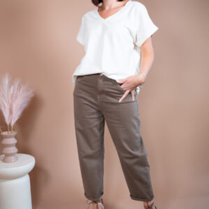 T-shirt Isabelle kremowy