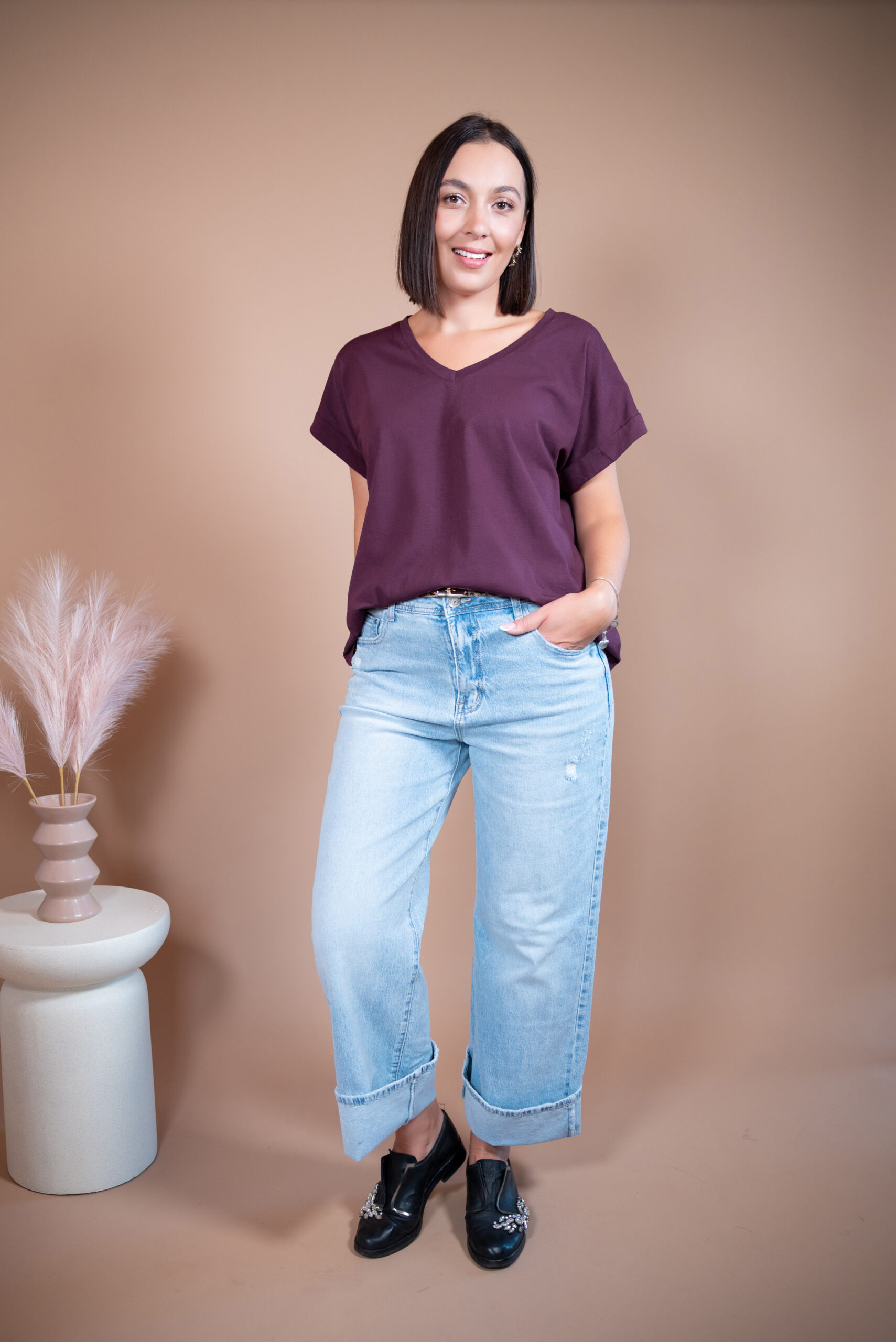 T-shirt Isabelle bordowy - obrazek 4