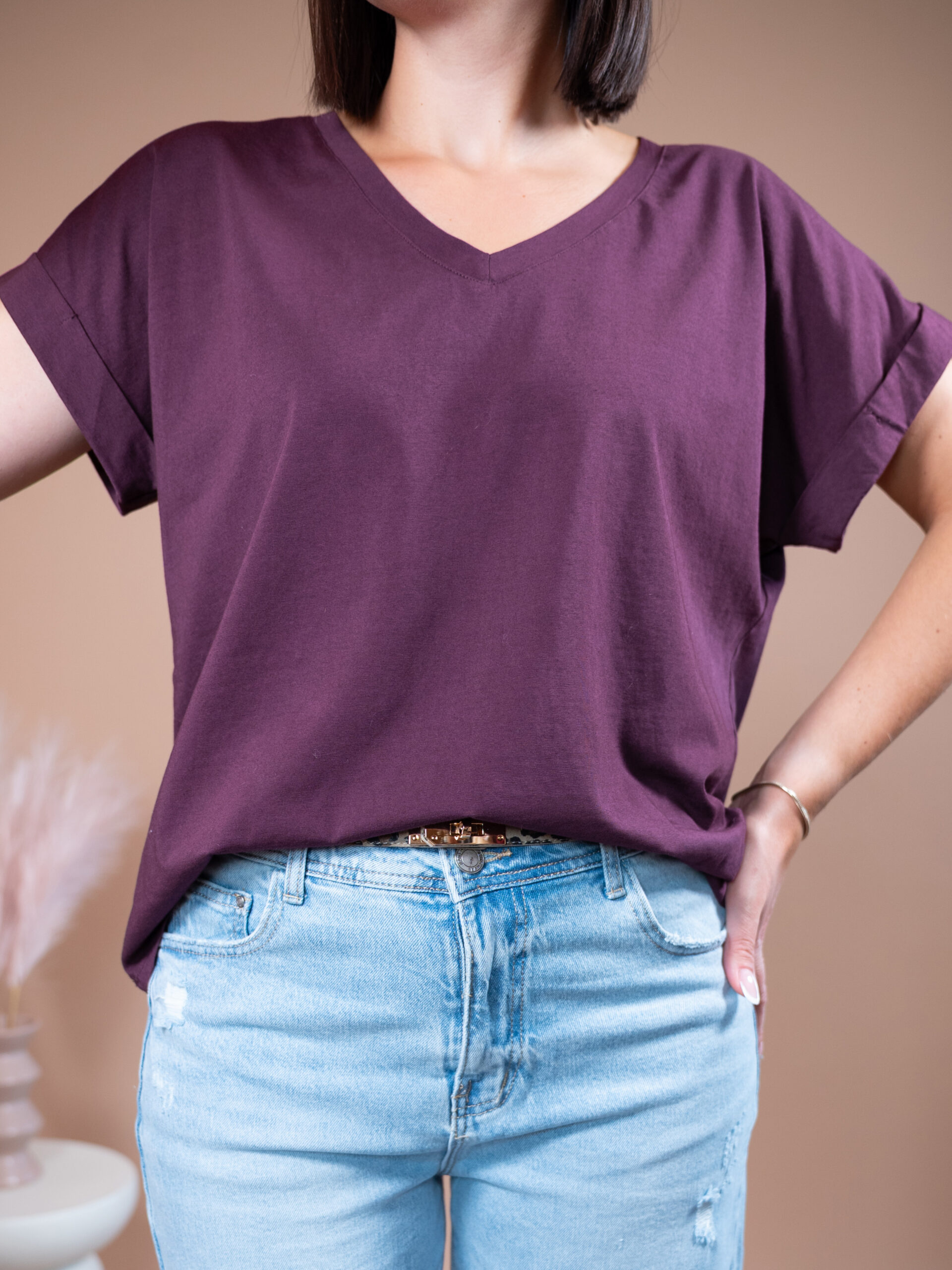 T-shirt Isabelle bordowy - obrazek 3