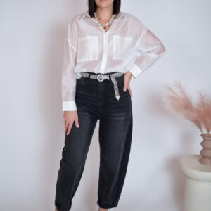 Jeansy Balloon fit czarne