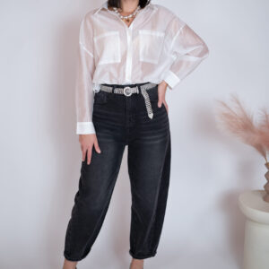 Jeansy Balloon fit czarne