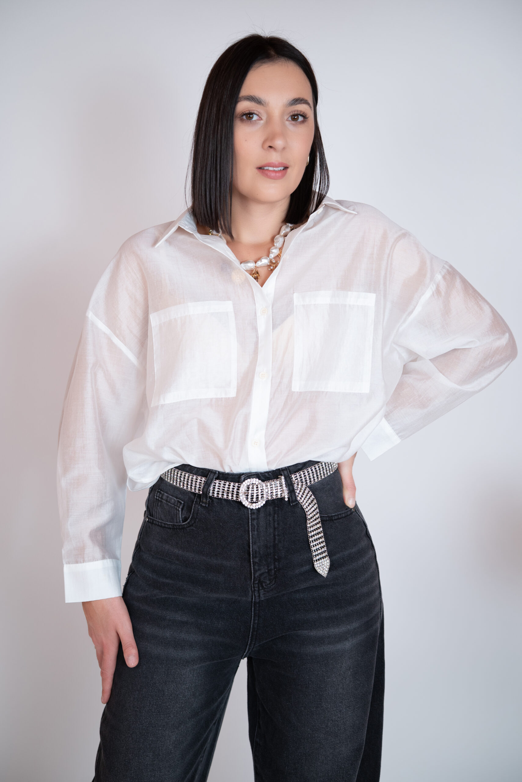 Jeansy Balloon fit czarne - obrazek 10