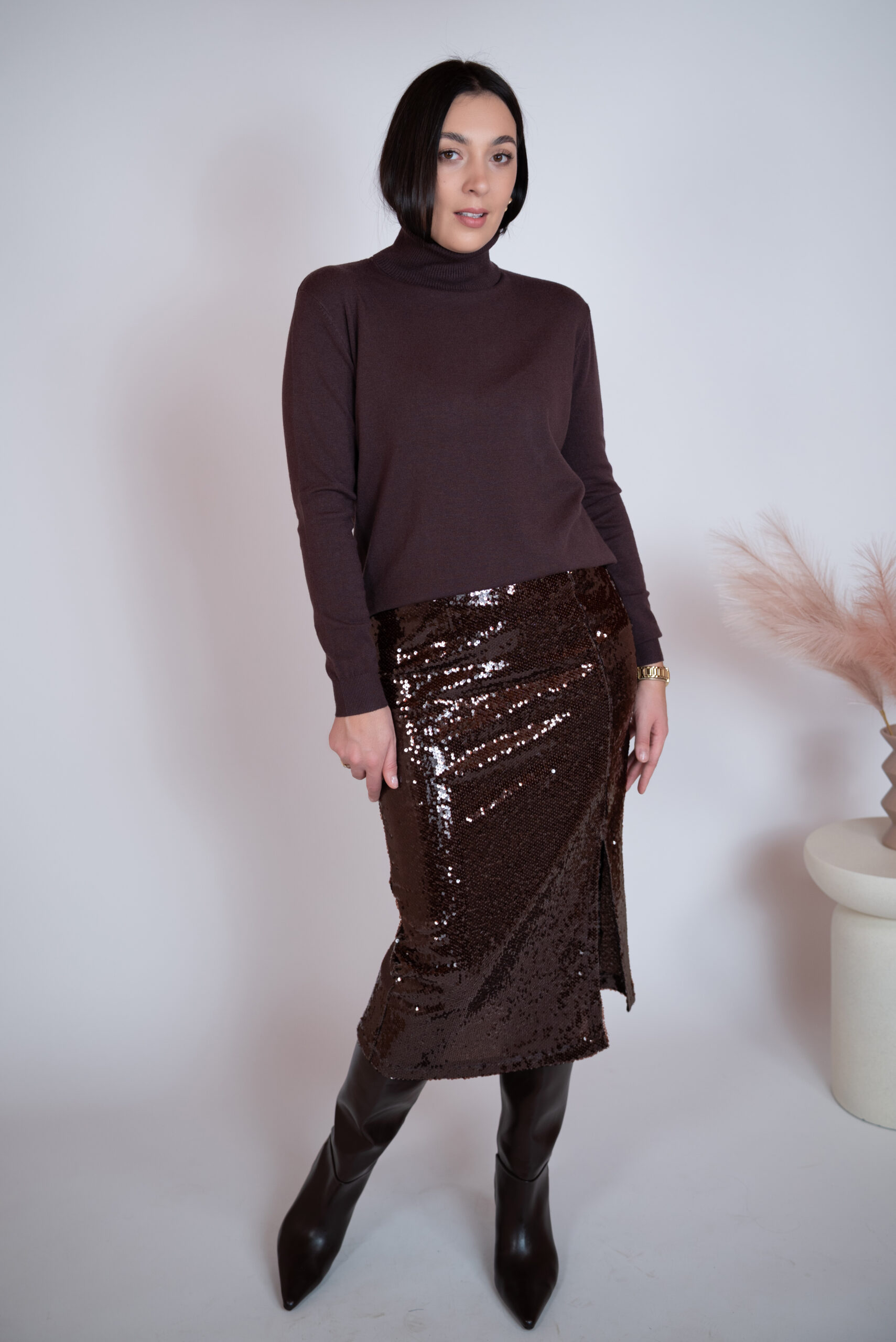 Golf wiskozowy Gaja czekoladowy - obrazek 3