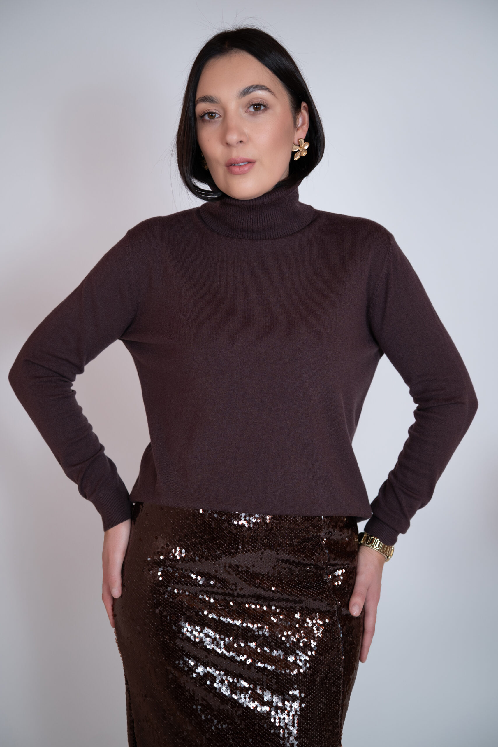 Golf wiskozowy Gaja czekoladowy - obrazek 8