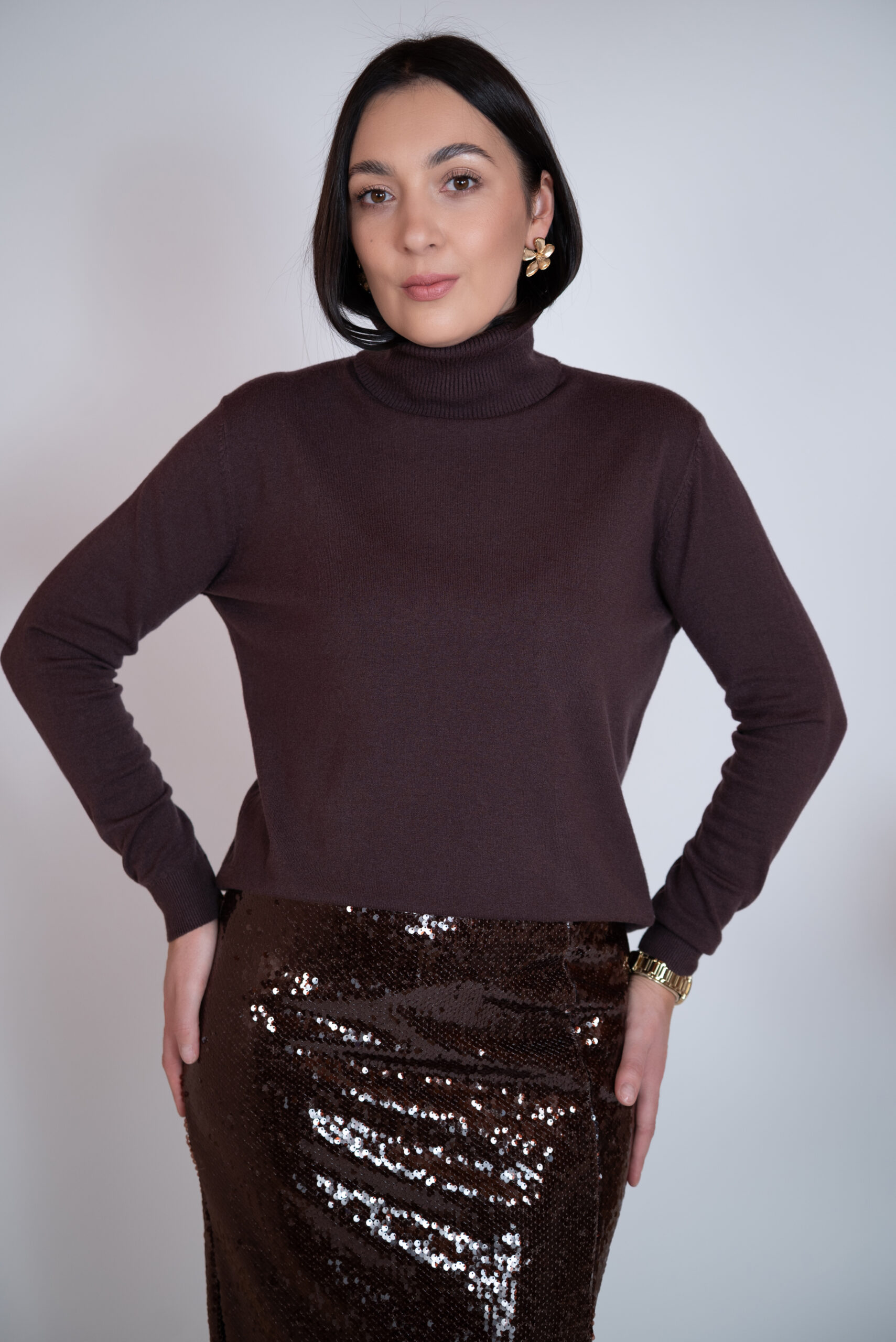 Golf wiskozowy Gaja czekoladowy - obrazek 7