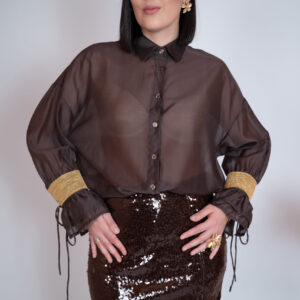 Koszula Carla czekoladowa