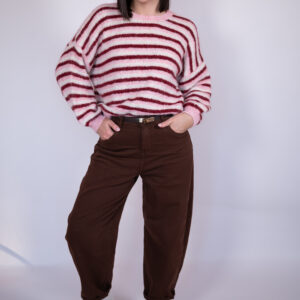 Jeansy Balloon ciemna czekolada