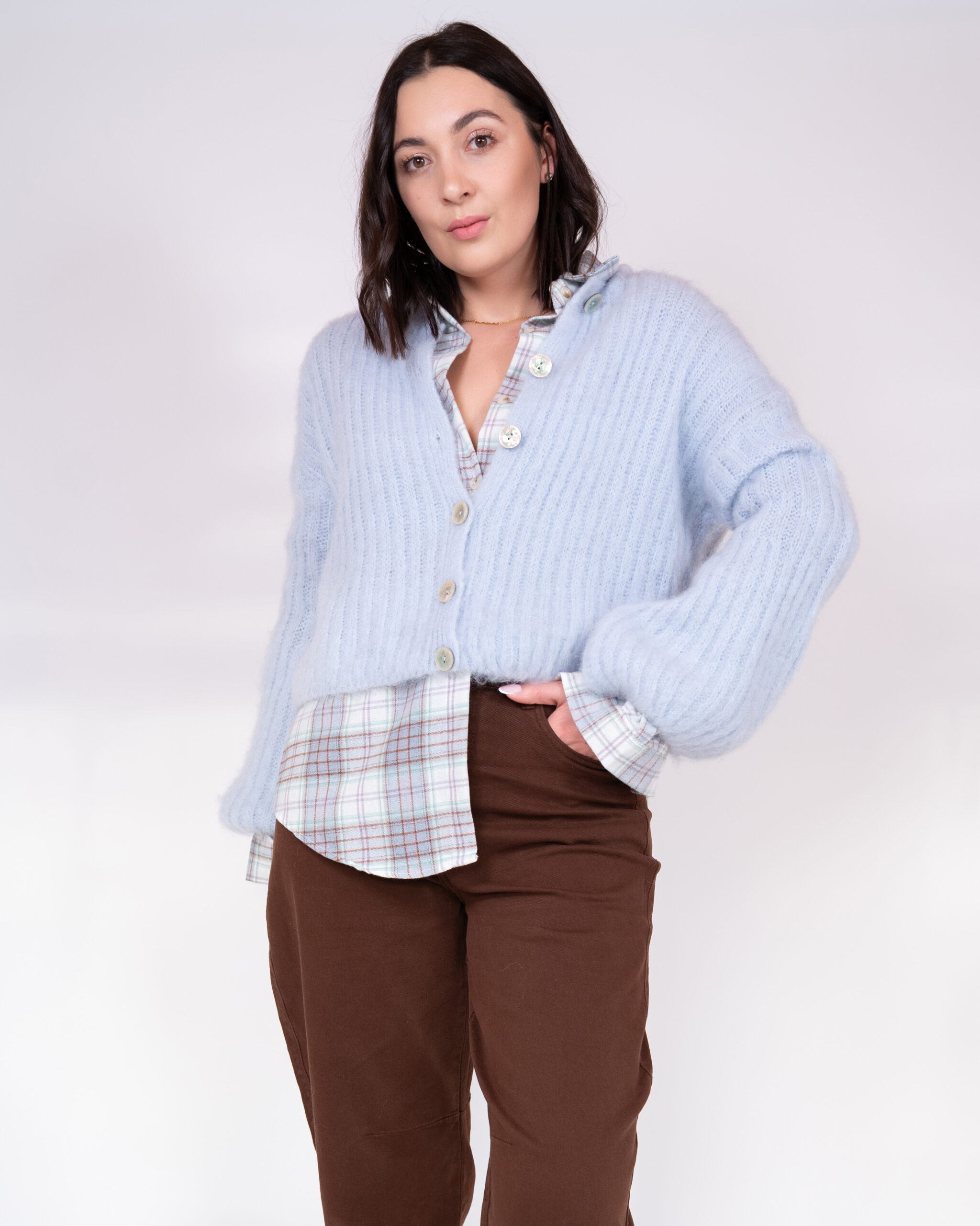 Kardigan ABBY błękitny - obrazek 3