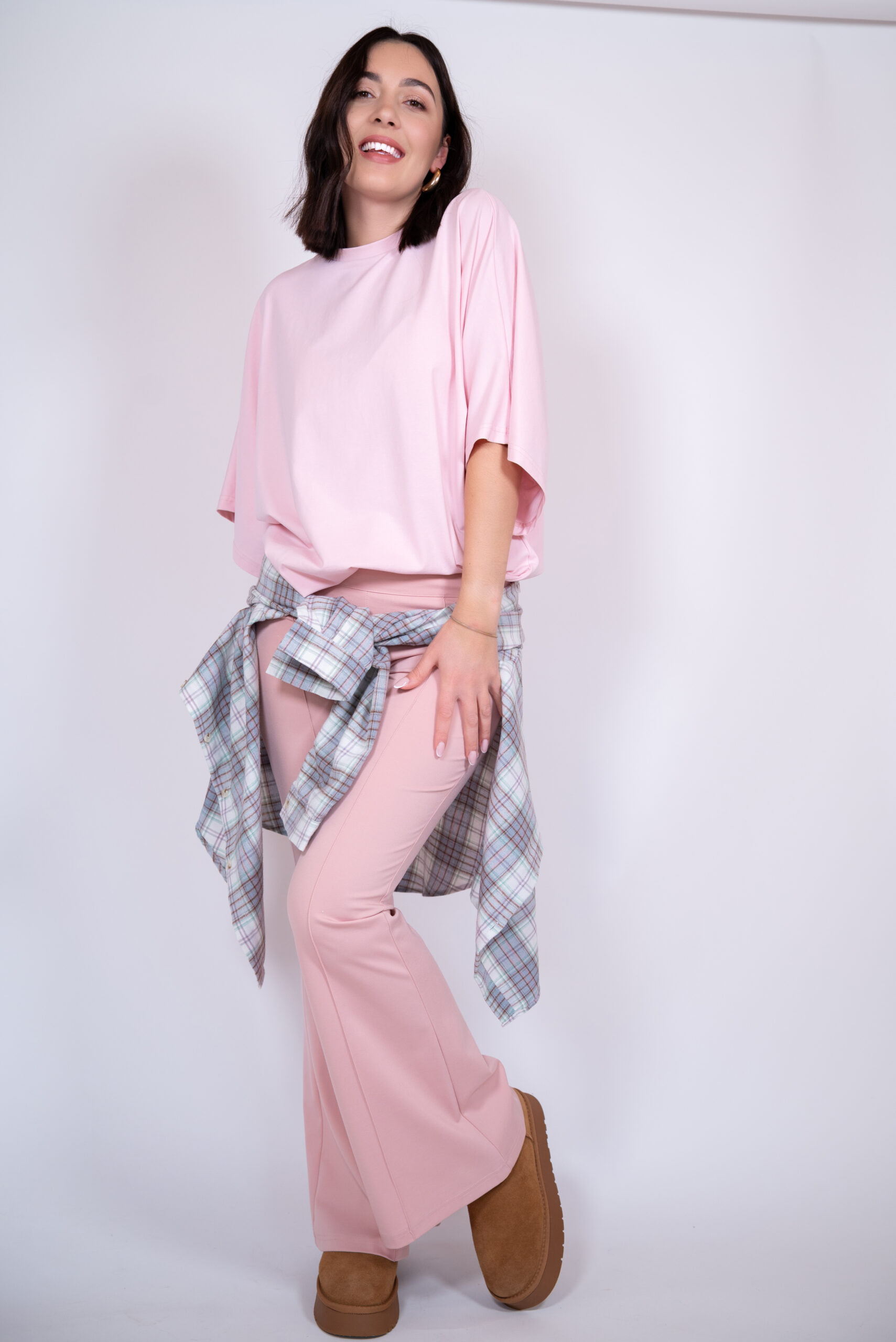 Spodnie Lady pudrowy róż - obrazek 4