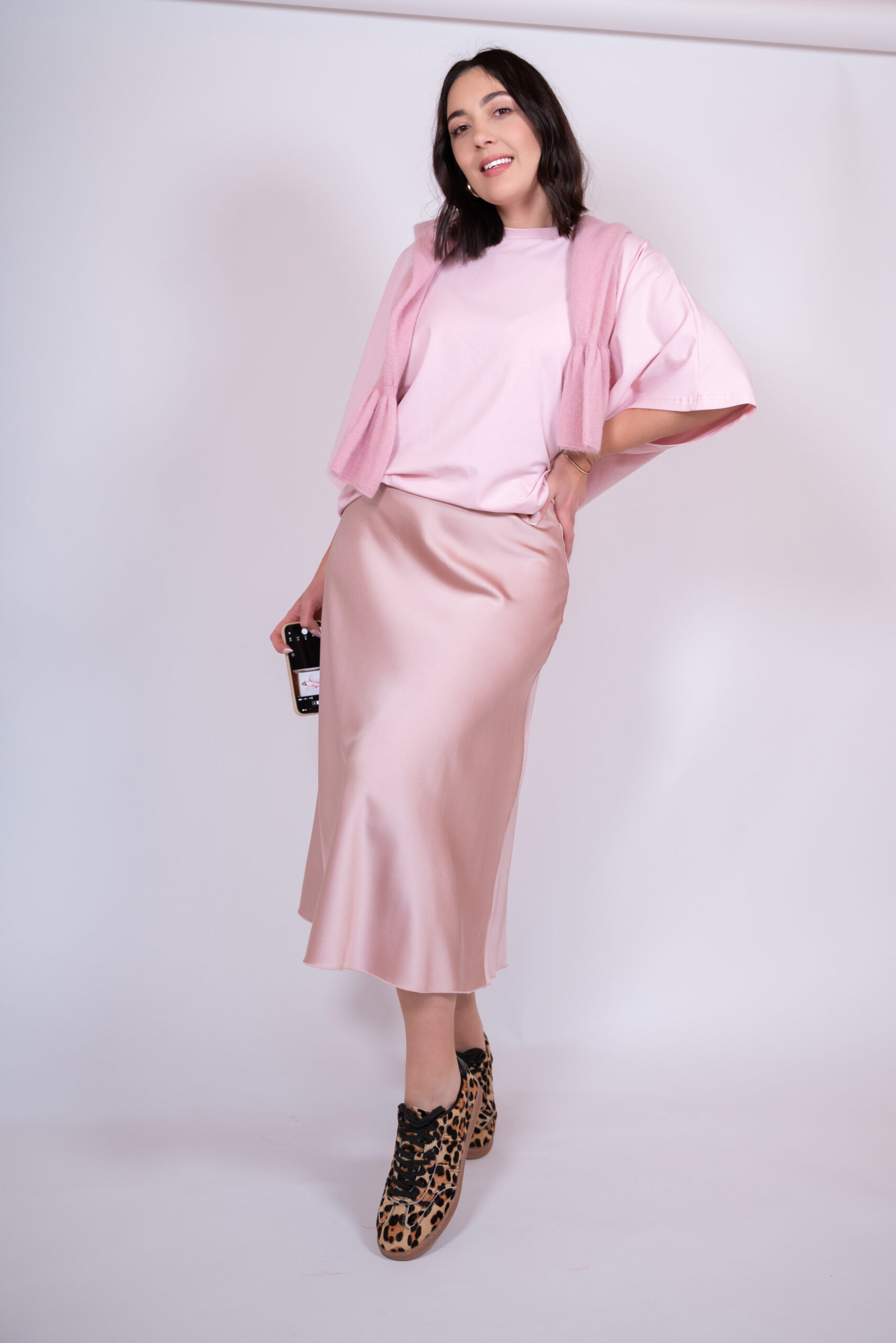 Spódnica Sana pudrowy róż - obrazek 3