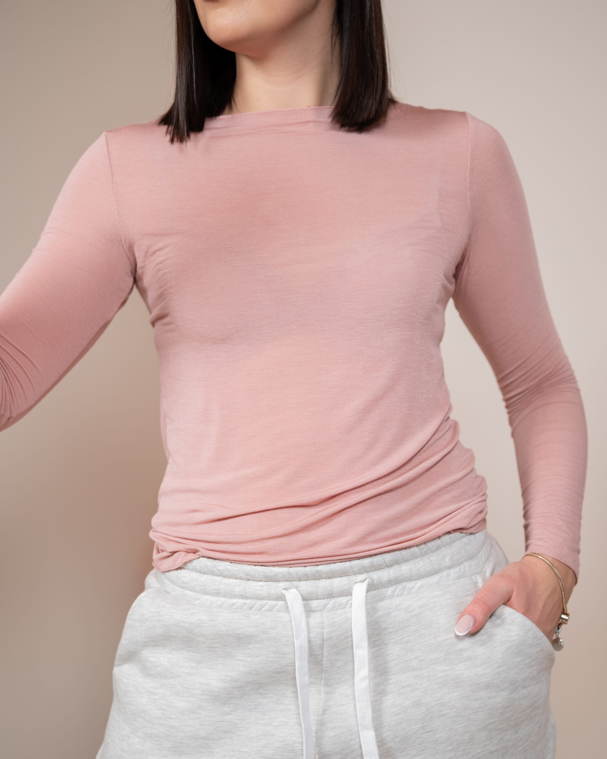 Bluzka Amelia zgaszony róż - obrazek 2