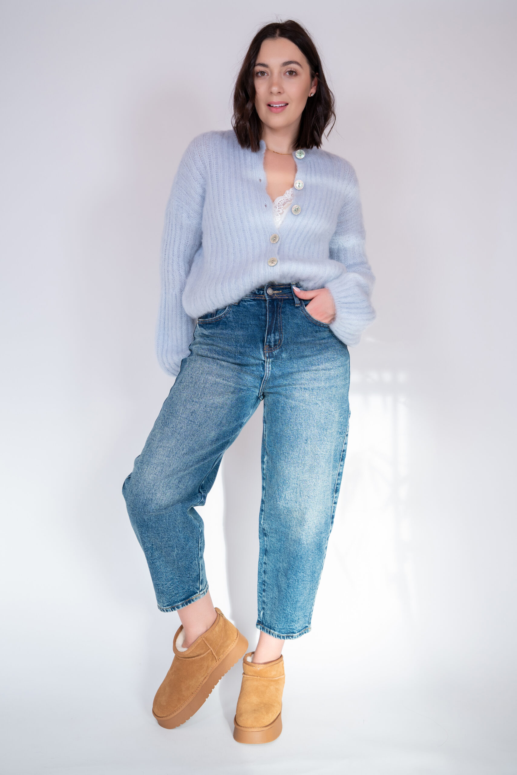 Kardigan ABBY błękitny - obrazek 6