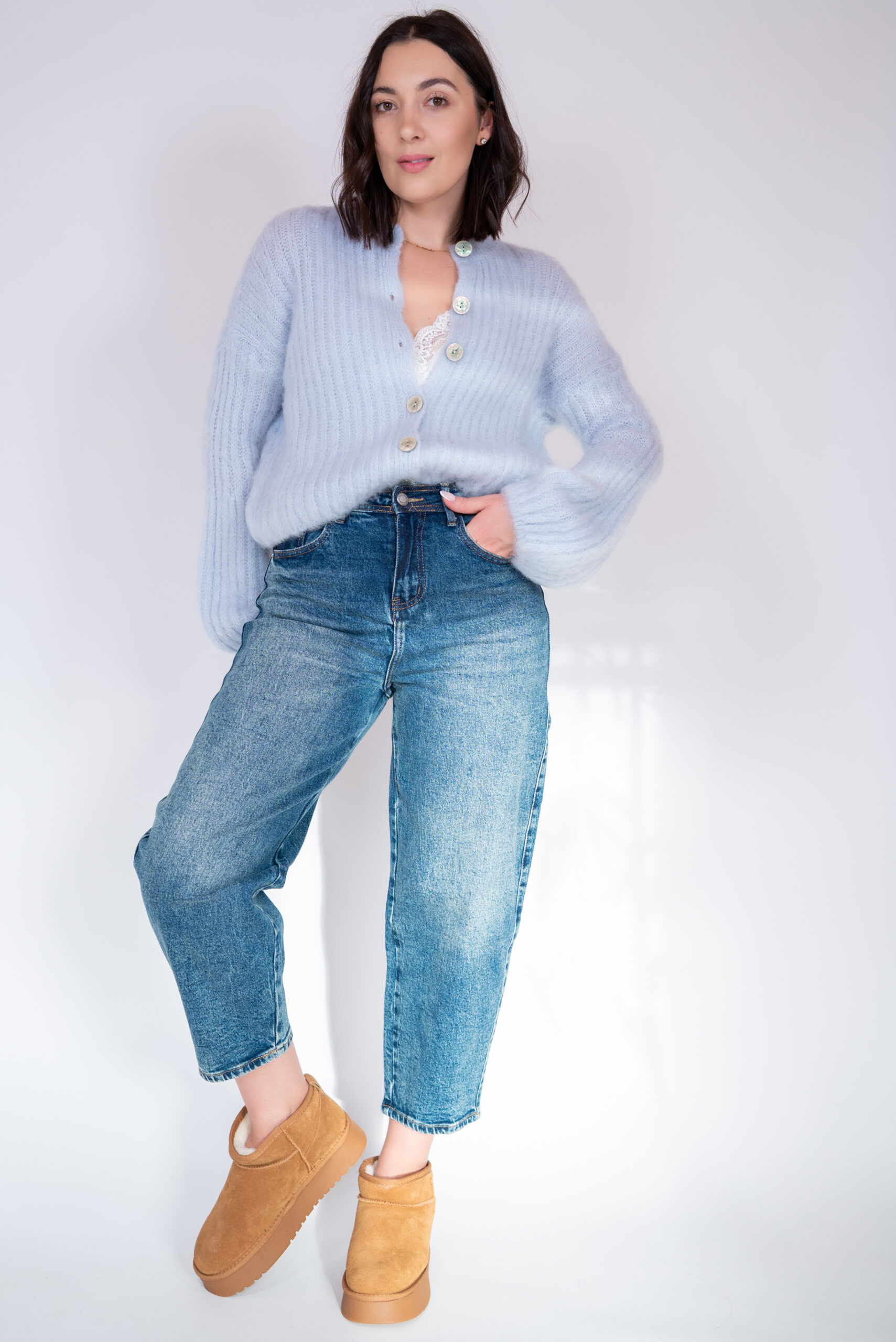 Kardigan ABBY błękitny - obrazek 7