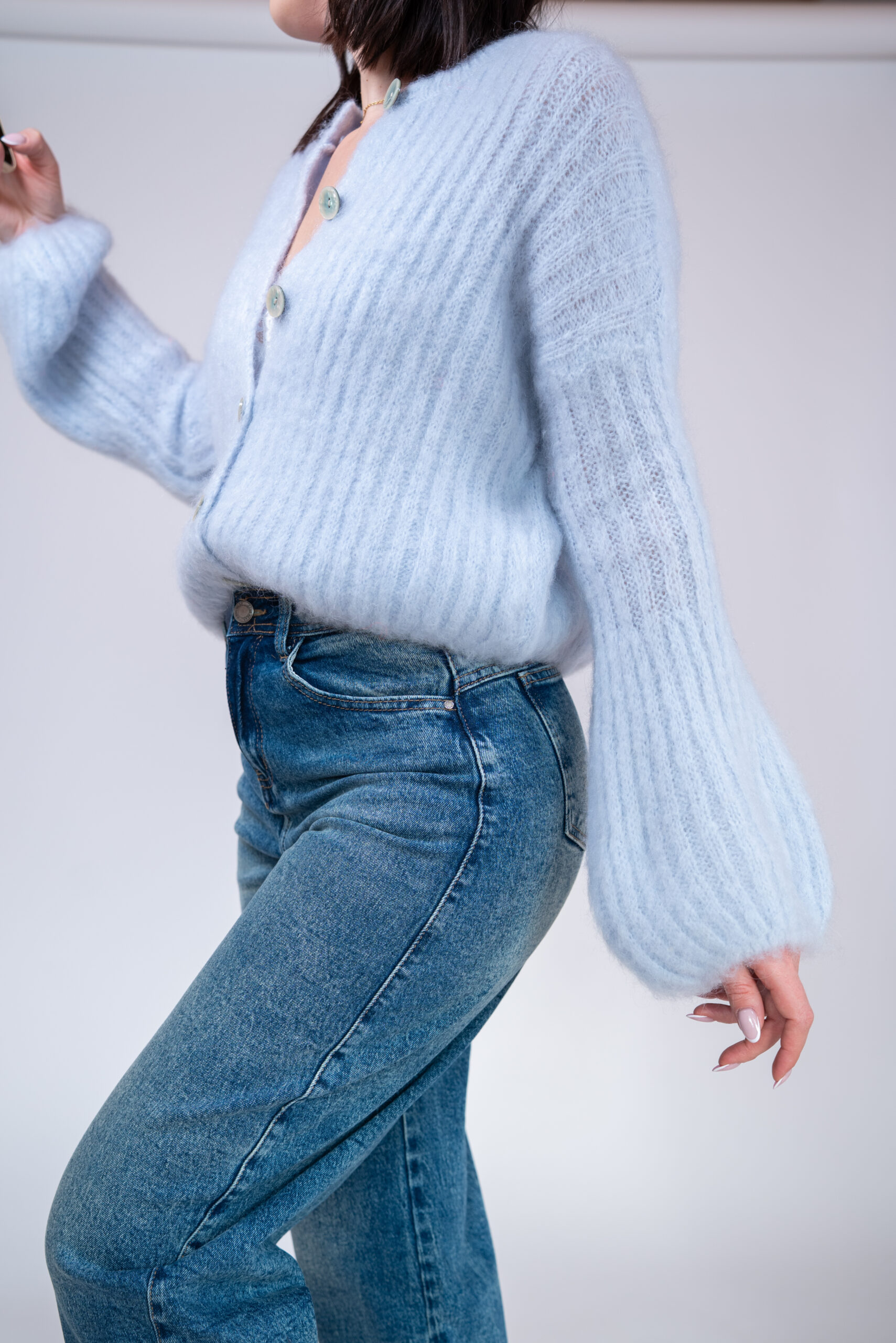 Kardigan ABBY błękitny - obrazek 9