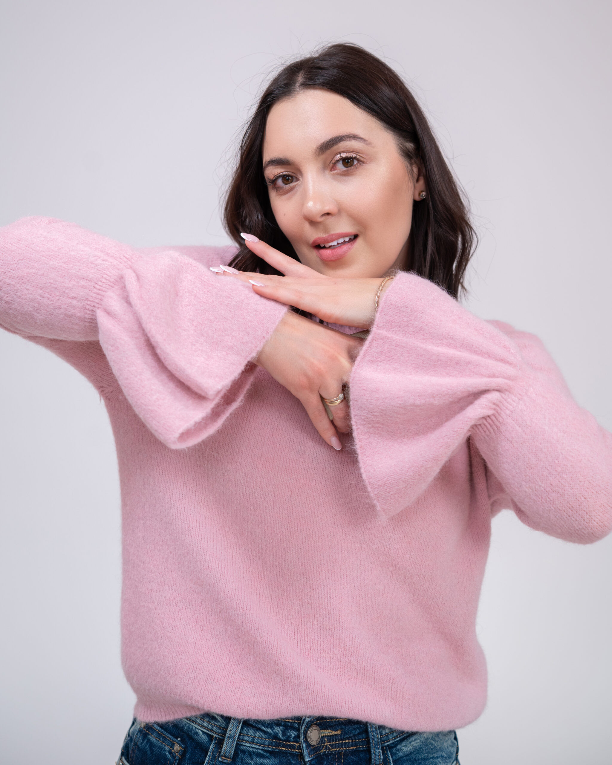 Sweter Kate pudrowy róż