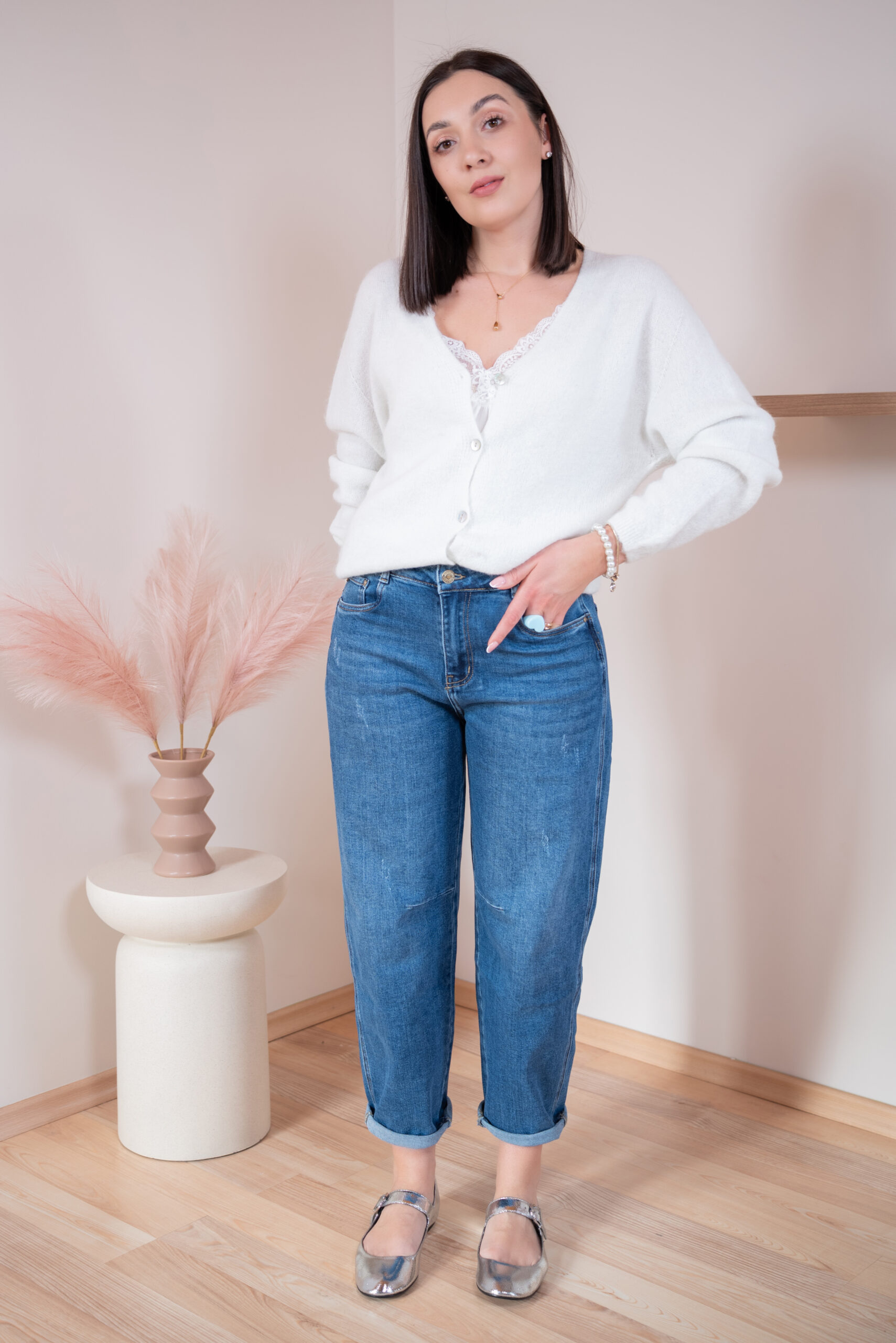 Kardigan Inez kremowy - obrazek 4