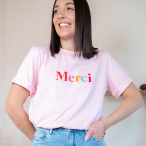 T-shirt Merci Rosa