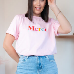 T-shirt Merci Rosa
